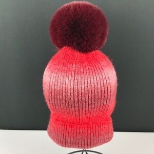 Norla - 2/$75 Beanie with Pom Pom, Red/Burgundy. Very soft. NWT